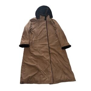 Fabulous Furs Sz XL Long Brown Shearling Faux Fur Lined